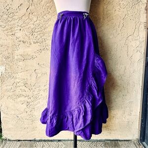 Vintage Cherokee of California Ruffle Wrap Maxi Skirt